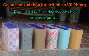Hộp lưu trữ hồ sơ, Các loại bìa, cặp tại cơ xở, xưởng sản xuất Vũ Phong