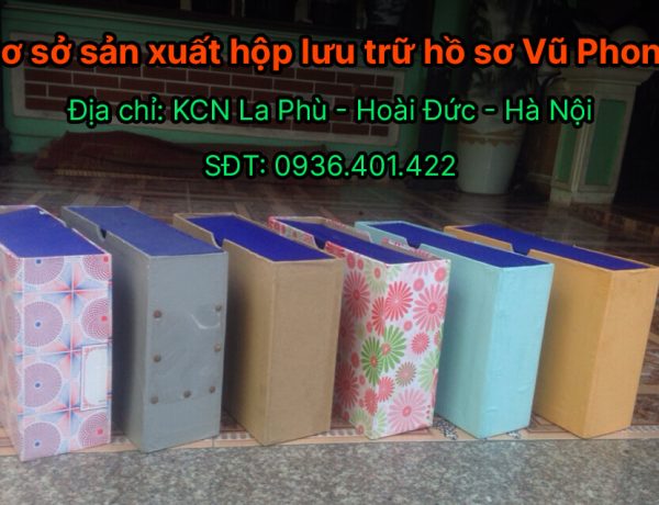 Hộp lưu trữ hồ sơ, Các loại bìa, cặp tại cơ xở, xưởng sản xuất Vũ Phong